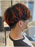 メンズカットブリーチダブルカラーハイライトハイトーンショート