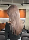 ミルクティーベージュ/髪質改善/ダブルカラー/ケアブリーチ/20代