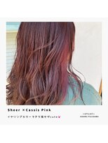 サロン ド ソーホー 蕨(Salon de SOHO) 【Sheer×Cassis Pink】イヤリングカラーのチラ見せがcute