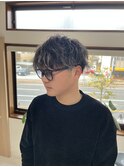 ツイストスパイラルパーマ×メッシュキャップハイライト