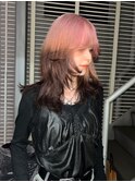 【KASUMI天神美容室】ピンクハイトーン×海外レイヤー
