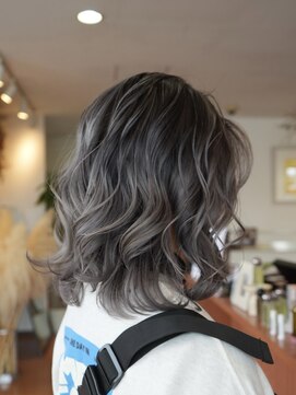 スタジオフィット(STUDIO FITTO) シャドールーツ×ウェーブ　バレイヤージュカラー