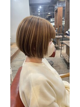 ルーア カインドサロン(Ruua kind salon) ショートボブ×アンブレラカラー