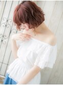 辻堂/髪質改善/チェリーレッド☆ふんわりマッシュパーマボブe