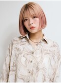 ミディアムヘア/ショコラベージュ/ボブルフ/新宿駅