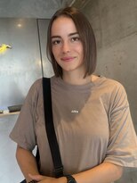 ニール(nier) 切りっぱなしボブストレートヘア外はねボブ外国人風広島美容院