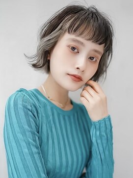 ギークス(GEEKS) 【GEEKS渋谷】オン眉ボブ/アンブレラカラー/初ブリーチ/冬カラー