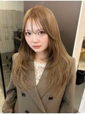 ミルクティーカラーベージュカラーダブルカラー