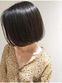 ストレートラインの大人モードなミニボブ【CICATA関口/鎌倉】