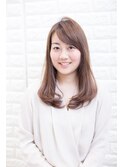 シンプルセミロング