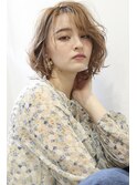 ひし形◎小顔セミウェットウェーブボブ