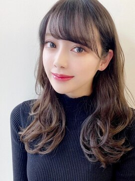 ヘアープレイス ヴィブ(hair place VIVE) ミルクティーベージュ　大人可愛いセミディ