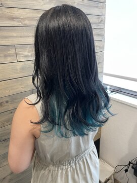 レガロヘアアトリエ(REGALO hair atelier) インナーカラー(ターコイズ)【水戸/赤塚】