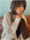 ウルフボブ/ウルフ/ミディアム/外ハネ/小顔カット/20代/30代