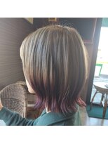 アリュール(ALLURE) 切りっぱなしボブ×ハイトーングラデーションカラー