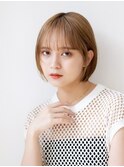 イメチェン/ホワイトブロンド/外ハネボブ/美髪/上大岡