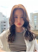 韓国前髪顔周りロング×デザインカラー[心斎橋/髪質改善]