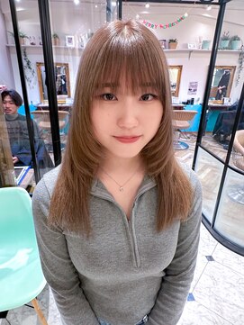 ロンド ブランシュ 錦糸町北口(Lond blanche) ブリーチありベージュ　レイヤー艶髪スタイル