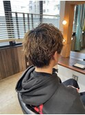 スパイキーショート×ブリーチパーマ