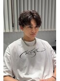 爽やかなセンターパート