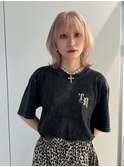 ホワイトミルクティーベージュ×ピンクエンドカラー