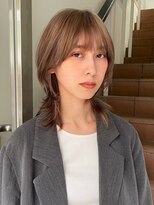サンク 原宿 表参道(cinq) ミルクティーアッシュグレージュレイヤーボブショートウルフボブ