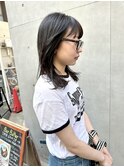 ミディアム透明感カラー/グレーブラック