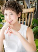 大人かわいいくせ毛風ハイライト束感ショートc6戸頭20代30代40代