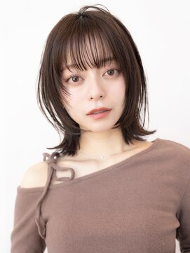 ハバナ 天神(HAVANA) くびれレイヤーカット×オリーブベージュ髪質改善ストレート前髪