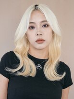 サンクマーケット 渋谷(cinq MARKET)&nbsp;渋谷ブリーチカラーハイトーンカラー顔周りレイヤーカット韓国