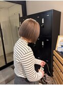 ボブ/ハイトーンボブ/ミルクティーグレー