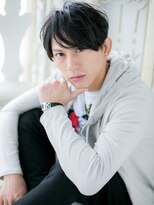 大波純一美容室パーティハン&nbsp;社会人爽やか黒髪刈り上げショートマッシュa小山20代30代40代