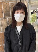 ピンクブラウンローズブラウンコーラルピンクハッシュボブ