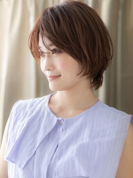 カバーヘア ブリス 川口(COVER HAIR bliss) ミルクグレージュハンサムショートウルフカットX川口30代40代