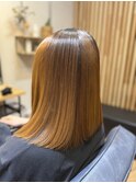 艶感ナチュラルボブ × 酸熱トリートメント