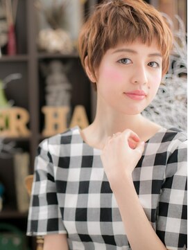 カバーヘア ブリス 川口(COVER HAIR bliss) 大人かわいい外国人風耳かけオレンジカラー川口10代20代30代a!