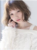 大人可愛いふわボブ