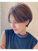 センターパート 短すぎない大人のショート【吉祥寺ショート】
