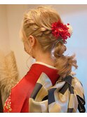 成人式ヘアアレンジ着付け