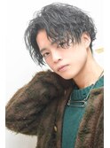 センターパート スパイラルパーマ 韓国マッシュ 波巻き 元町