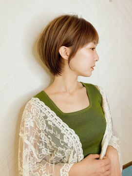 ロンド ストラーダ 心斎橋(Lond strada) ショート×ハイライト白髪ぼかし×シルキーベージュ[心斎橋]