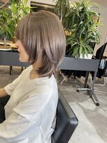 ナンバー(number+)&nbsp;30代40代ダブルカラーミルクティアッシュデザインカラー透け感