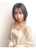 オシャレ可愛い☆シースルーバング×切りっぱレイヤーボブ