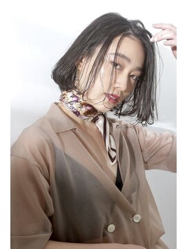 アンドバイモードケイズ (and by MODE K's) 大人艶ボブ_ボブルフダークアッシュモードヘアチェリーブラウン