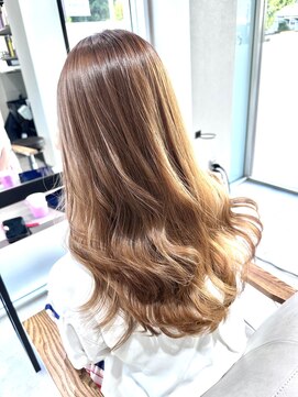 エルピス 中央林間店(elpis) 透明感ブリーチなし白髪ぼかし