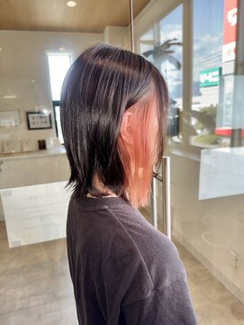 ビスポーク(BESPOKE) ワンブリーチペールオレンジインナーカラー