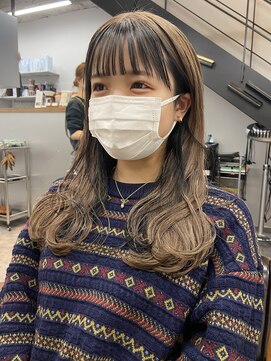 ヌープヘアーアイス(NUUP.hair ici) ロングレイヤーカット/ハイライトカラー/ハッシュカット