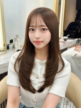 レイヤーカット /縮毛矯正/前髪/顔周り/名古屋/栄/韓国サロン