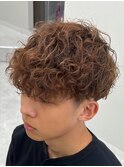 フェザーパーマサーフカール刈り上げセンターパート