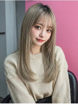 アジールヘア 所沢プロペ通り店(agir hair) 透明感◎冬カラー！ホワイトベージュダブルカラー